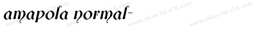 amapola normal字体转换